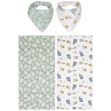 Tanzania Jungle 4 Pack Bib & Burp Cloth Set, thumbnail image