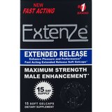 Extenze Extended Release Maximum Strength Male Enhancement Liquid Gel Capsules, 15 CT, thumbnail image