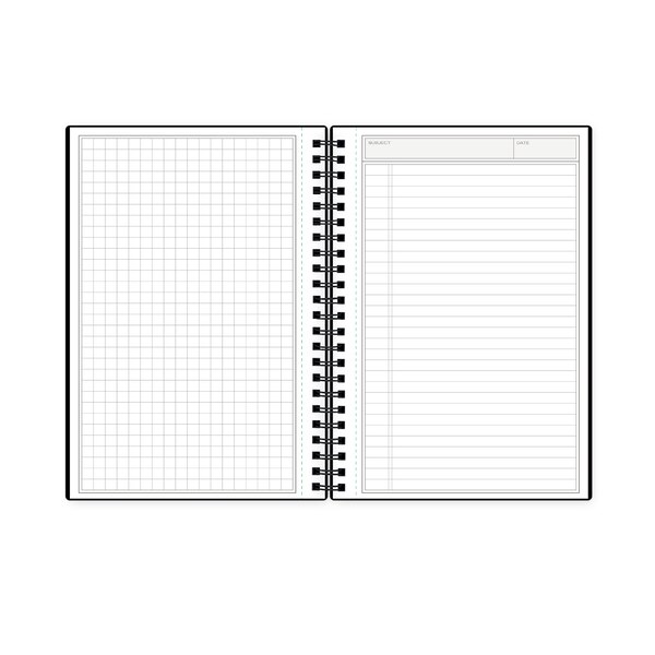 Blue Sky Notebook 5in x 8 in, 160 Pages, Black