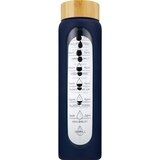 Sun & Sky Glass Water Bottle with Hydration Tracker & Silicone Grip, 34 oz, Assorted Colors, thumbnail image
