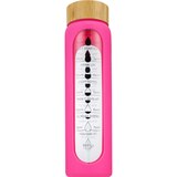 Sun & Sky Glass Water Bottle with Hydration Tracker & Silicone Grip, 34 oz, Assorted Colors, thumbnail image