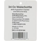 Sun & Sky Glass Water Bottle with Hydration Tracker & Silicone Grip, 34 oz, Assorted Colors, thumbnail image