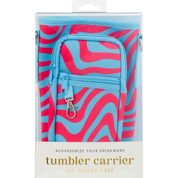 Silver One Phone Pocket & Tumbler Carrier Bag