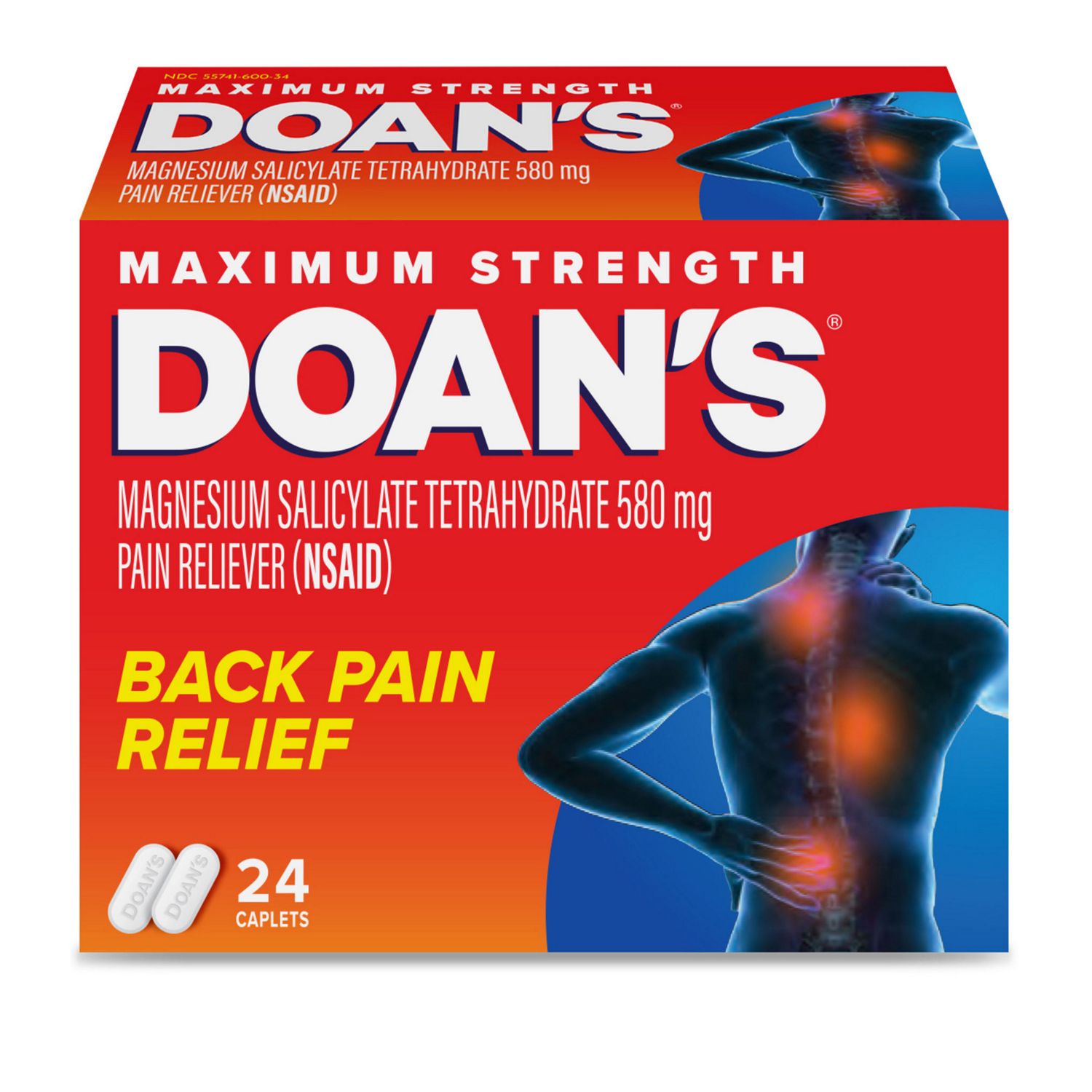 Doan's Extra Strength Backache Pain Relief Caplets, 24 CT