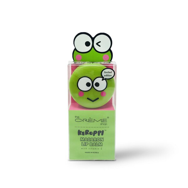 The Crème Shop x Sanrio Keroppi Macaron Lip Balm, Green Apple A Day