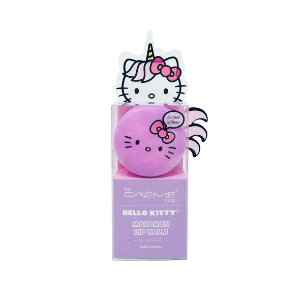 The Crème Shop Hello Kitty Unicorn Macaron Lip Balm, Rainbow Sherbert
