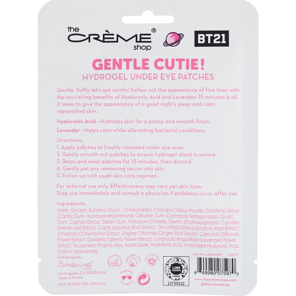 The Creme Shop x BT21 Gentle Cutie! Hydrogel Under Eye Patches