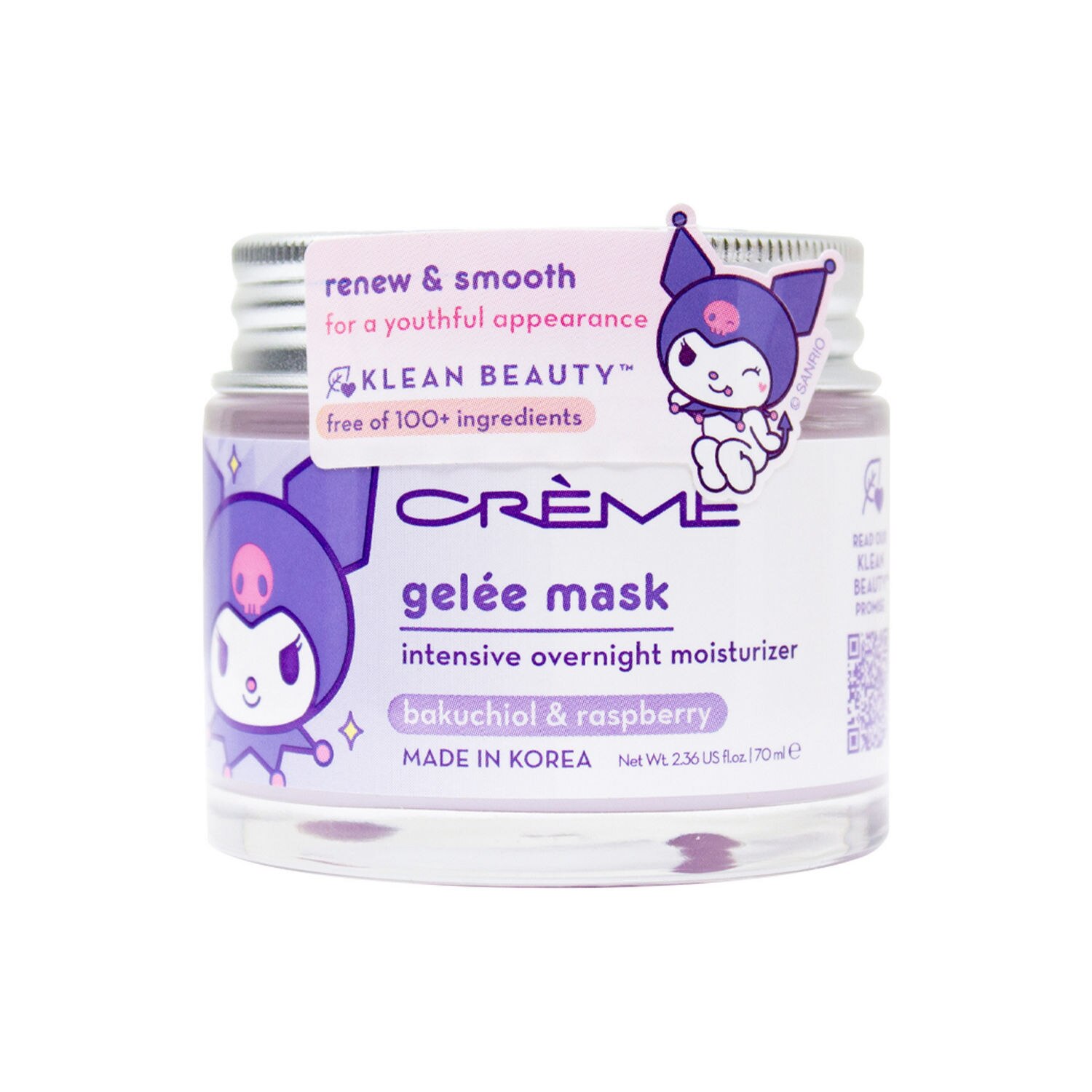 The Crème Shop x Sanrio Kuromi Klean Beauty Gelee Mask