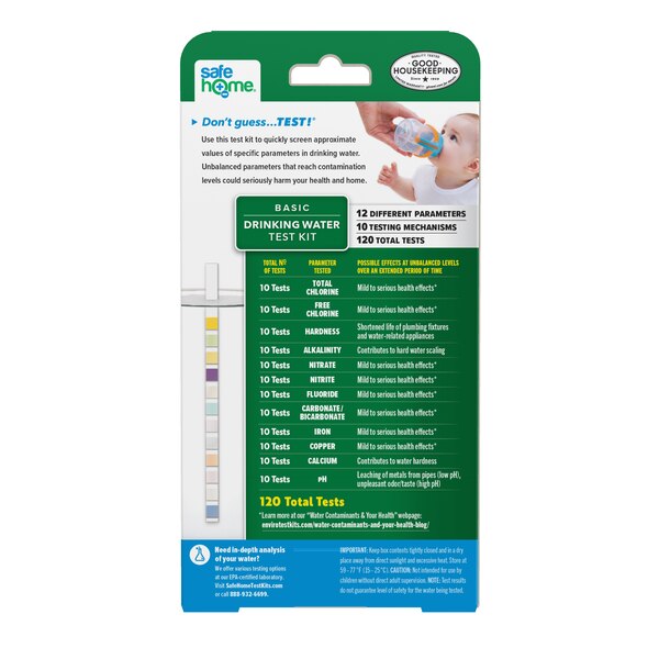 Safe Home Basic 120 Water Test Kit, 120 CT