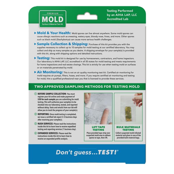 Safe Home Premium Mold Test Kit, 10 CT
