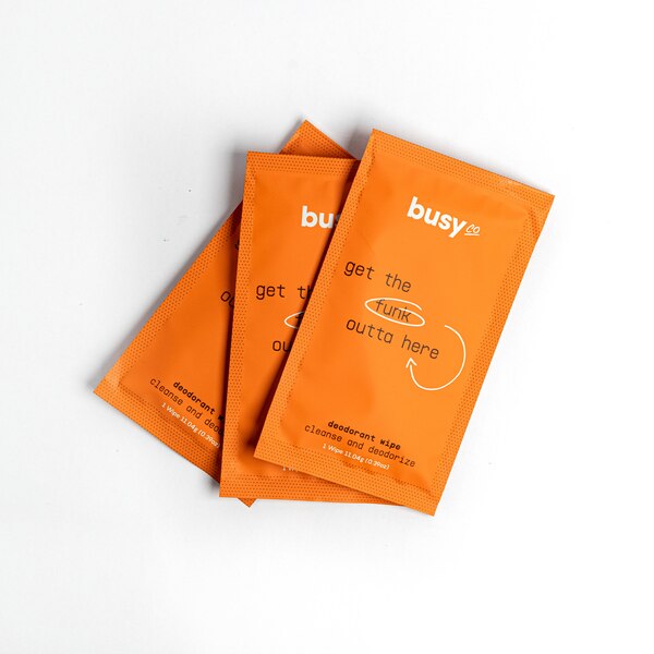 Busy Co Refresh Deodorant Wipes, 6 CT