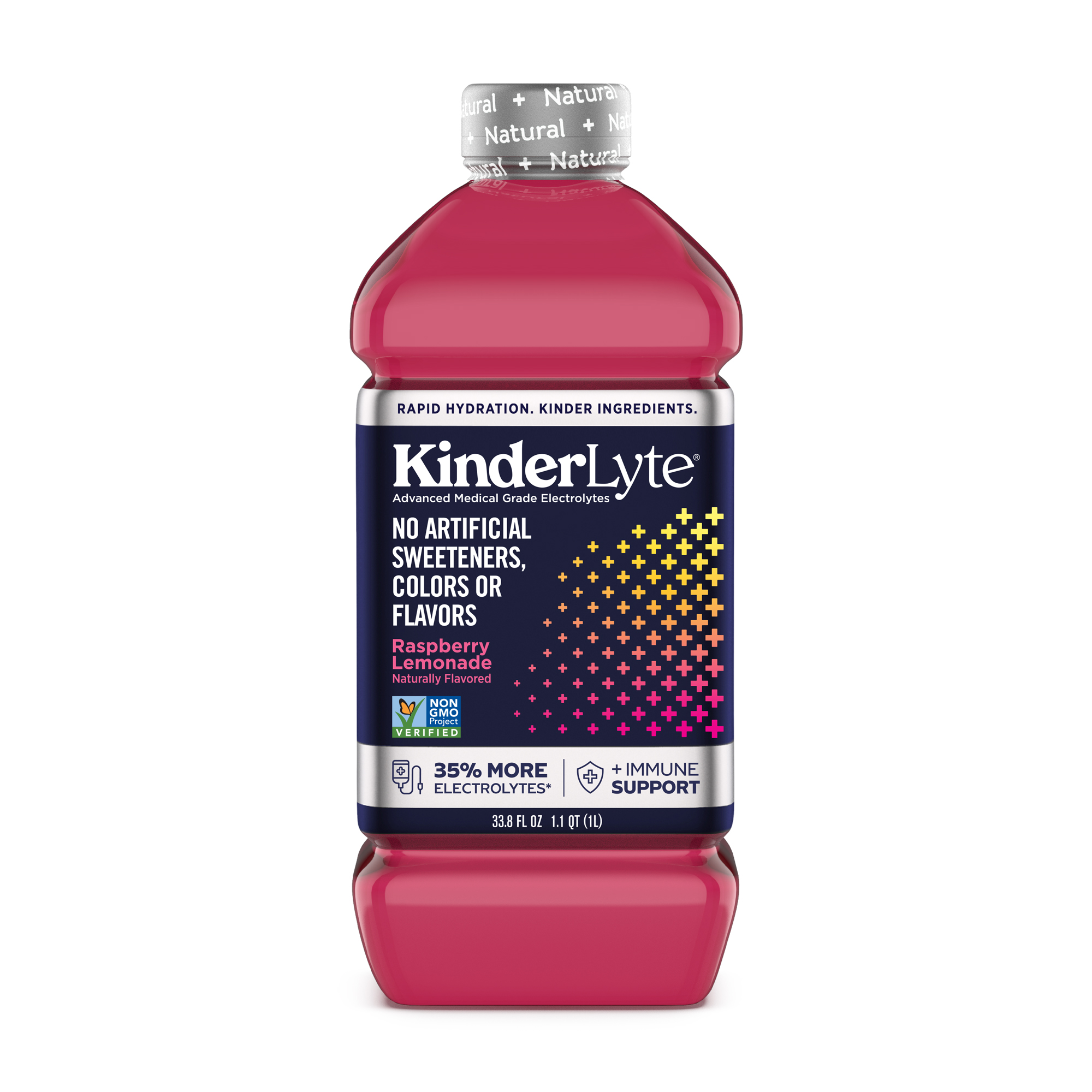 kinderlyte advanced oral electrolyte solution raspberry lemonade, 33.8 fl oz