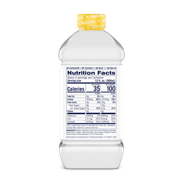 KinderLyte Natural Oral Electrolyte Solution Lemonade, 33.8 fl oz