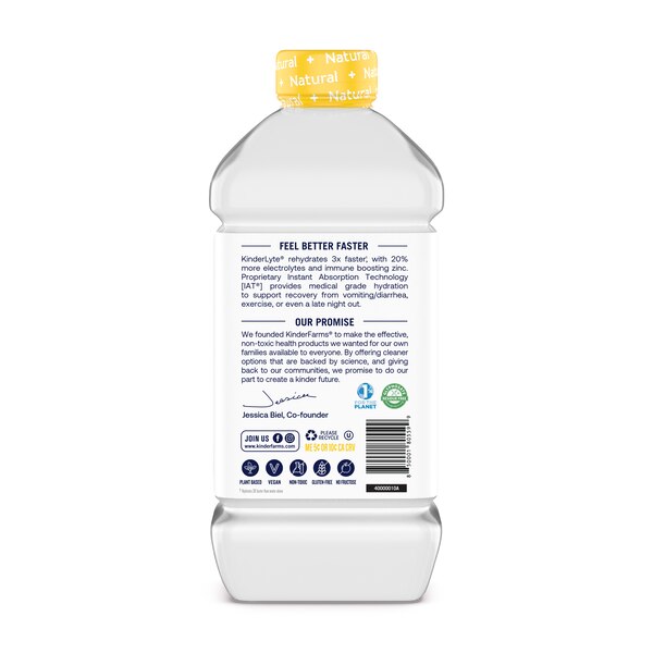 KinderLyte Natural Oral Electrolyte Solution Lemonade, 33.8 fl oz