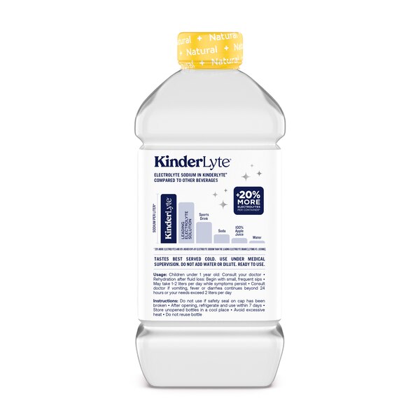 KinderLyte Natural Oral Electrolyte Solution Lemonade, 33.8 fl oz