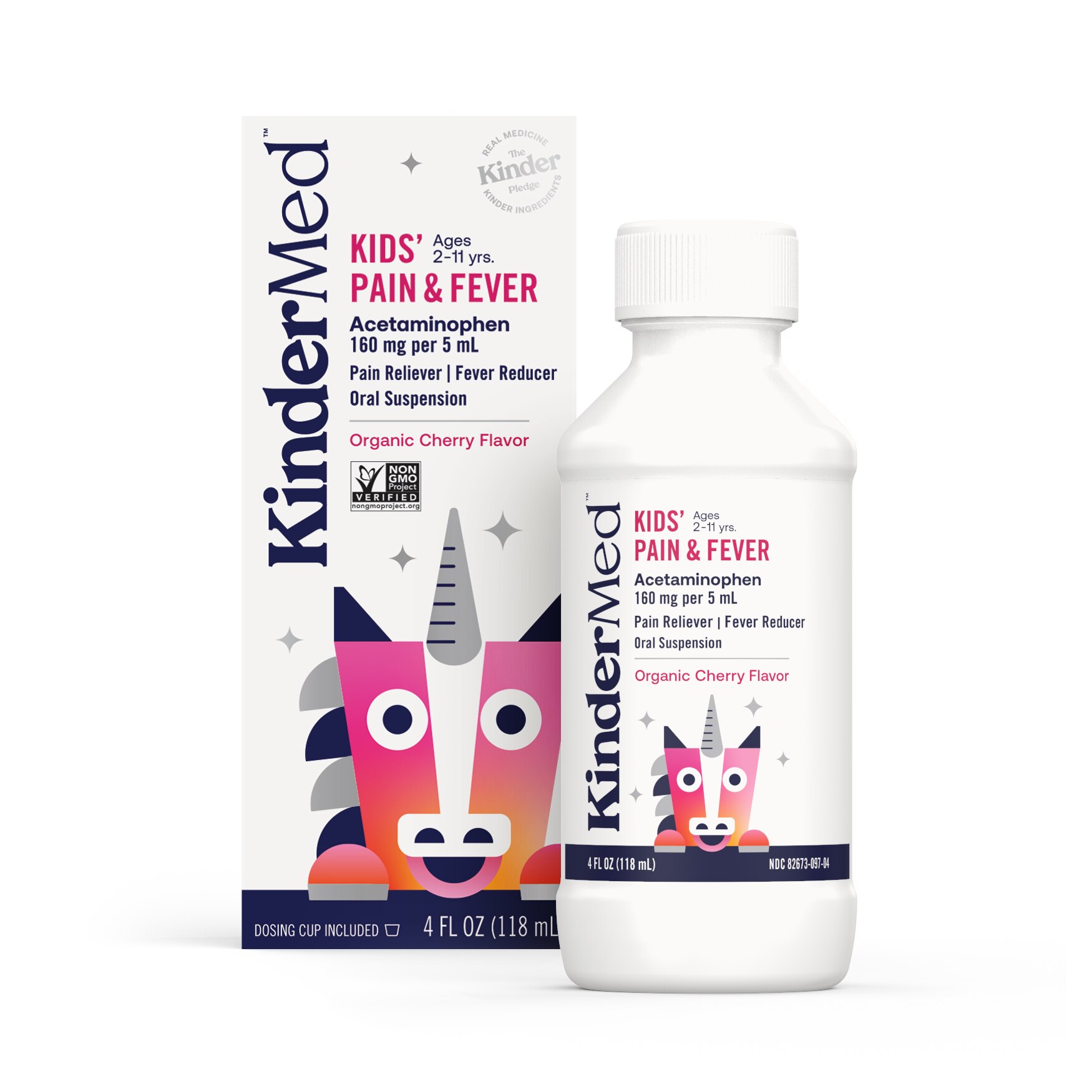 KinderMed Kids' Pain & Fever, Organic Cherry Flavor, 4 OZ