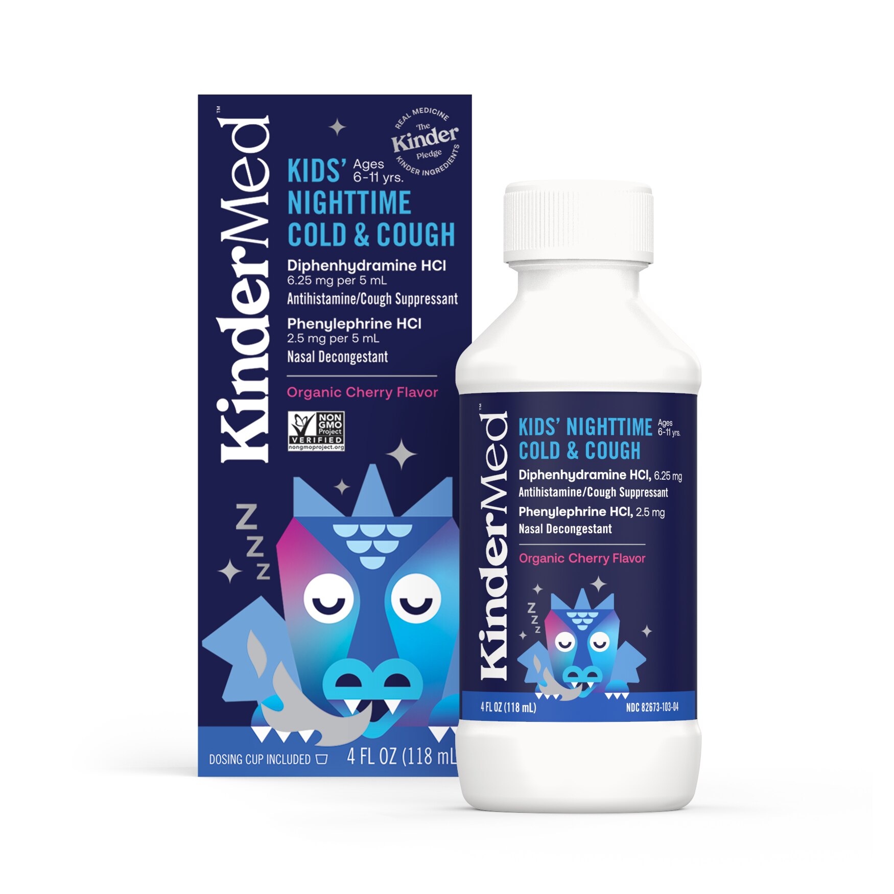 KinderMed Kids' Nighttime Cold & Cough, Organic Cherry Flavor, 4 OZ