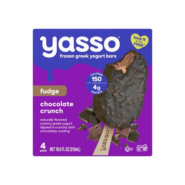 Yasso, Fudge Chocolate Crunch Bars, 10.6 oz