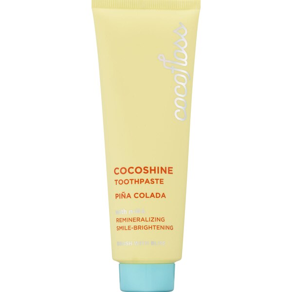 COCOFLOSS Cocoshine Whitening Toothpaste, Pina Colada, 3.4 OZ