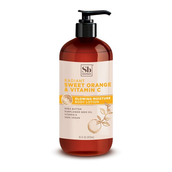 Soapbox Radiant Sweet Orange & Vitamin C Glowing Body Lotion, 16 OZ