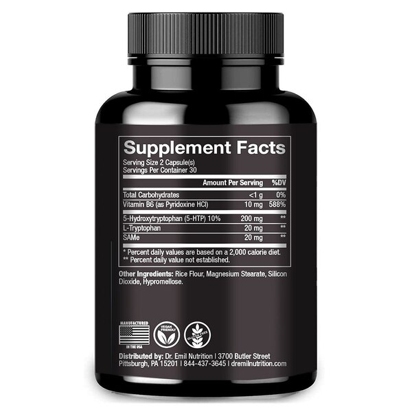 Dr. Emil 5-HTP Plus Brain, Mood & Sleep Support Capsules, 60 CT
