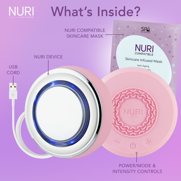 Spa Sciences NURI LED Thermal Smart Facial Skincare Mask Infuser