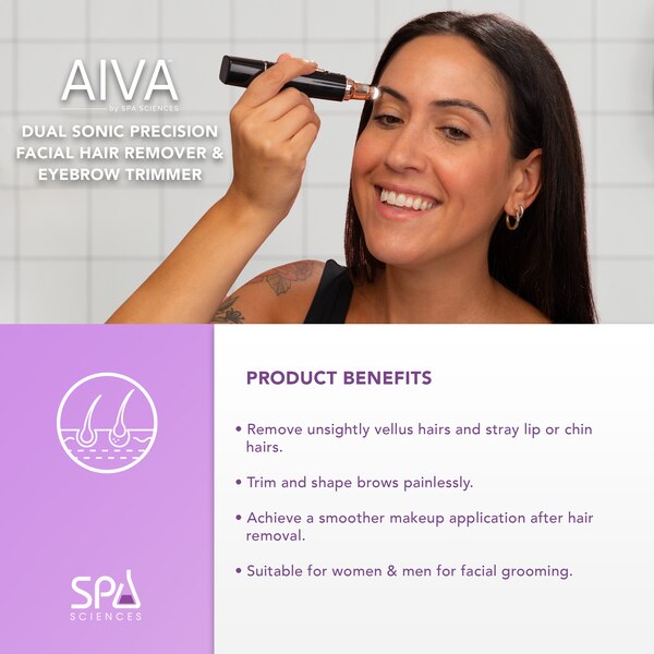 Spa Sciences AIVA Facial Hair Remover & Eyebrow Trimmer