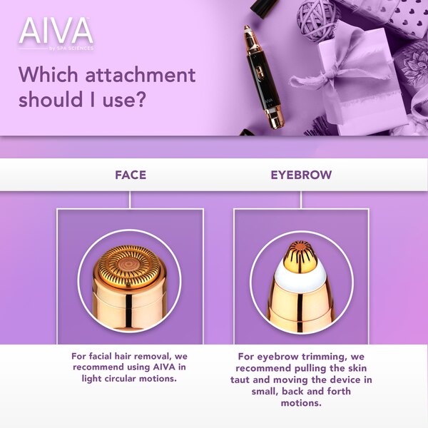 Spa Sciences AIVA Facial Hair Remover & Eyebrow Trimmer
