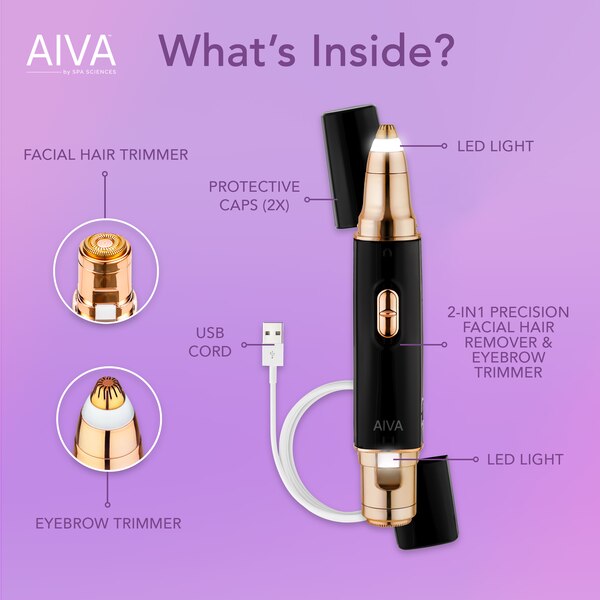 Spa Sciences AIVA Facial Hair Remover & Eyebrow Trimmer