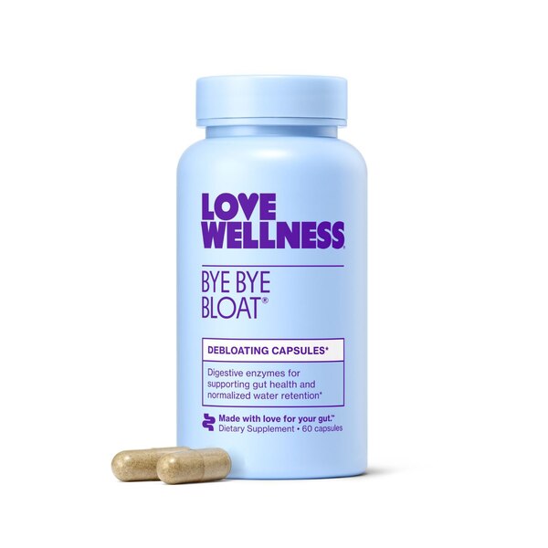 Love Wellness Bye Bye Bloat Debloating Capsules, 60 CT