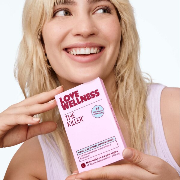 Love Wellness The Killer, Boric Acid Vaginal Suppositories, 14 CT