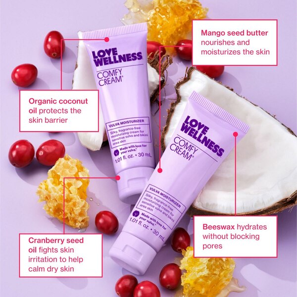 Love Wellness, Comfy Cream Vulva Moisturizer, 1.01 OZ