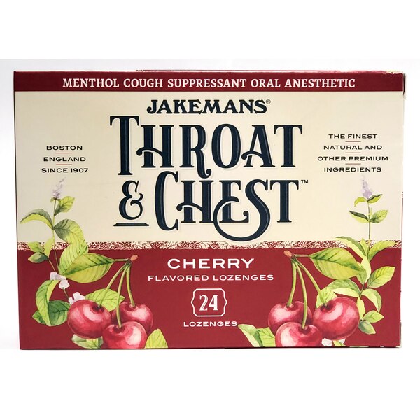 Jakemans Throat & Chest Lozenges Box, Pack of 4, 24ct