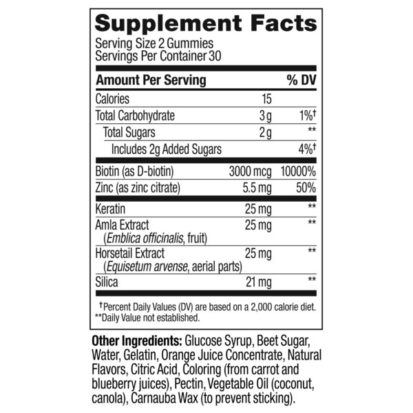 OLLY Heavenly Hair Gummies, Hair Supplement, 60 CT