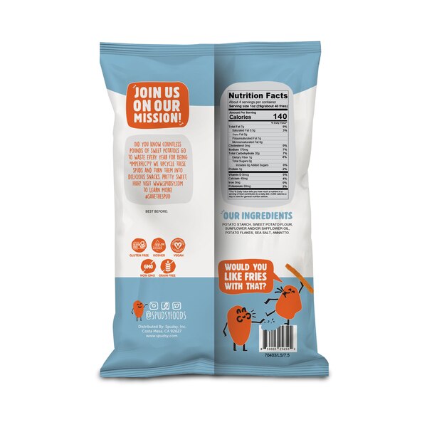 Spudsy Sea Salt Sweet Potato Fries, 4 oz
