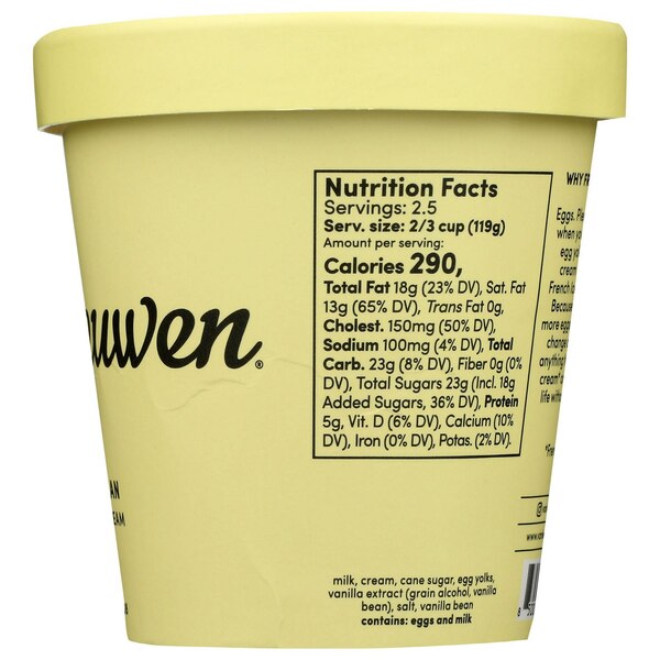 Van Leeuwen, Vanilla Bean Ice Cream, 14 oz