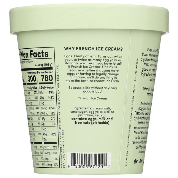 Van Leeuwen, Sicilian Pistachio Ice Cream, 14 oz