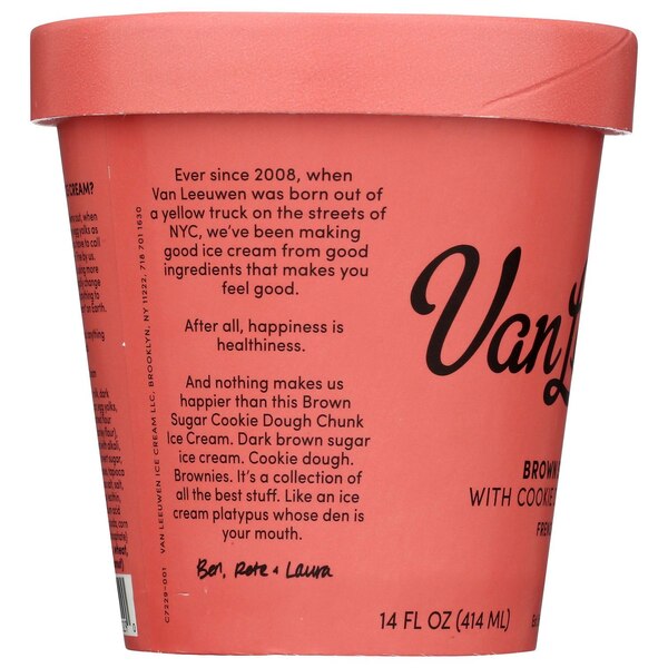 Van Leeuwen, Brown Sugar Chunk Ice Cream, 14 oz