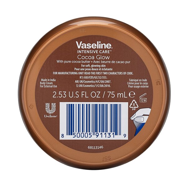 Vaseline Intensive Care Cocoa Glow Body Cream, 2.53 OZ