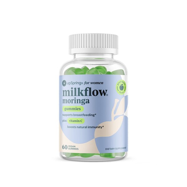 Upspring Milkflow Lactation Support Moringa Green Apple-Flavored Gummies, 60 CT