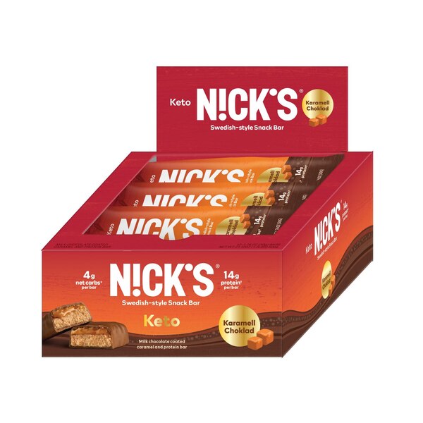 N!ick's Keto Snack Bar, Karamell Choklad, 1 ct, 1.76 oz