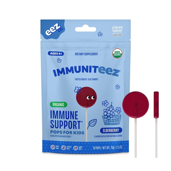 Lolleez Immuniteez Immune Support* Pops for Kids - Elderberry, 10CT