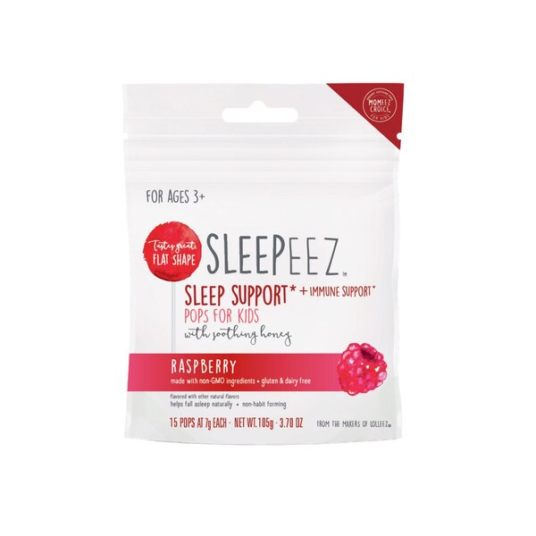 Sleepeez Organic Sleep +Immune Support Pops - Raspberry, 15 CT