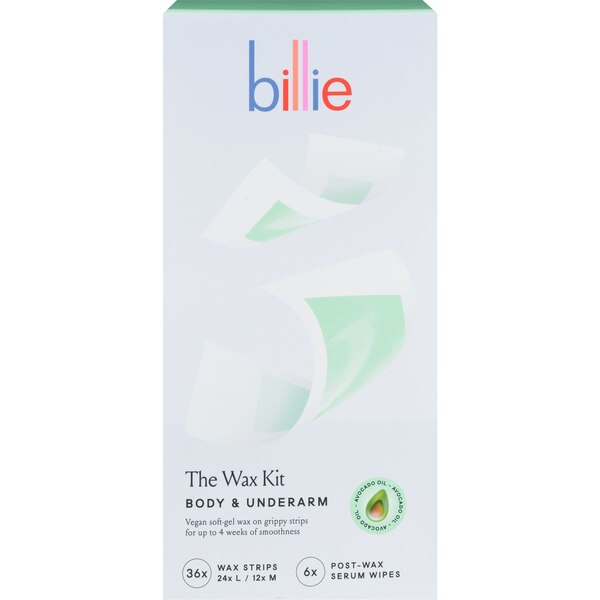 Billie Body & Underarm Wax Kit, 36 CT