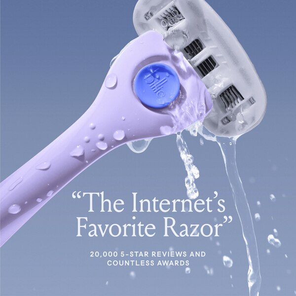 Billie Women's 5-Blade Razor + 2 Razor Blade Refills + 1 Holder
