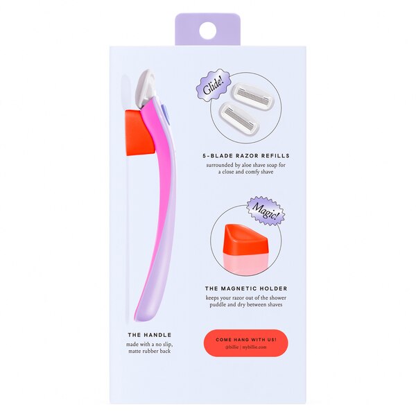 Billie Women's 5-Blade Razor + 2 Razor Blade Refills + 1 Holder