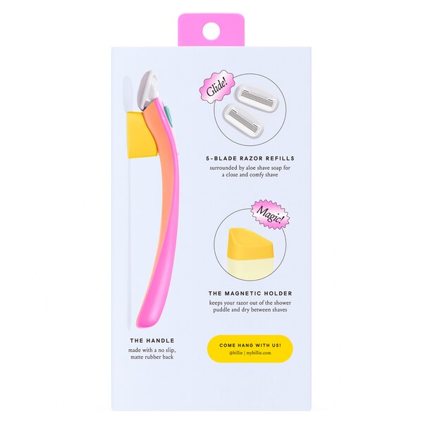 Billie Women's 5-Blade Razor + 2 Razor Blade Refills + 1 Holder