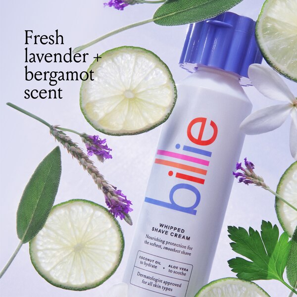 Billie Whipped Shave Cream, Lavender & Bergamot, 6.5 OZ