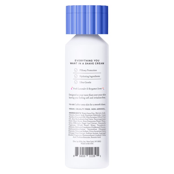 Billie Whipped Shave Cream, Lavender & Bergamot, 6.5 OZ