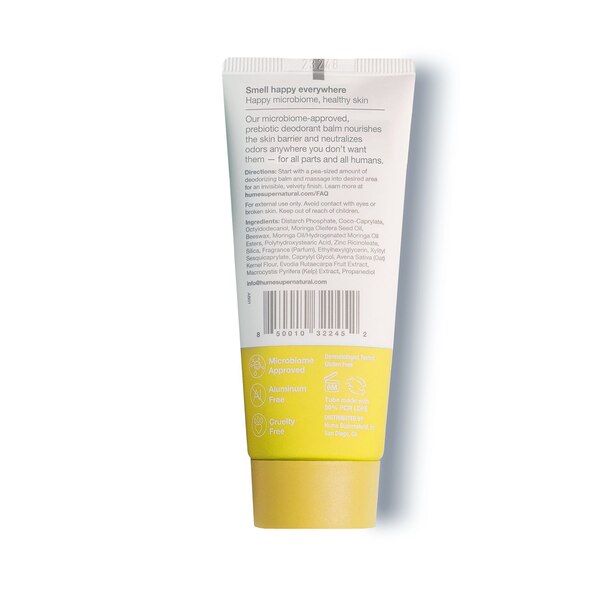 Hume Supernatural All Body Deodorant Balm, Coconut Coast, 2 OZ